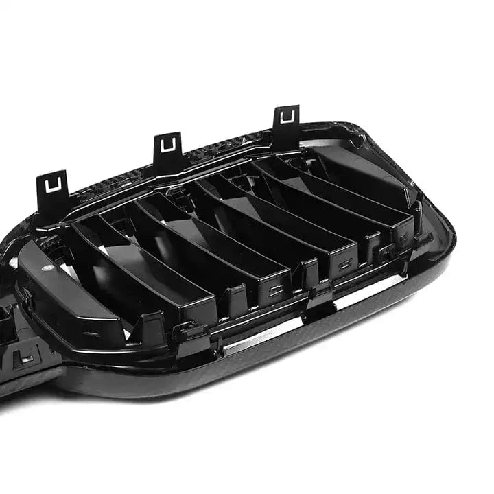 BMW X4 (G02) LCI M Style Carbon Fibre Front Grilles - Twenty Two Tuning Front Grille