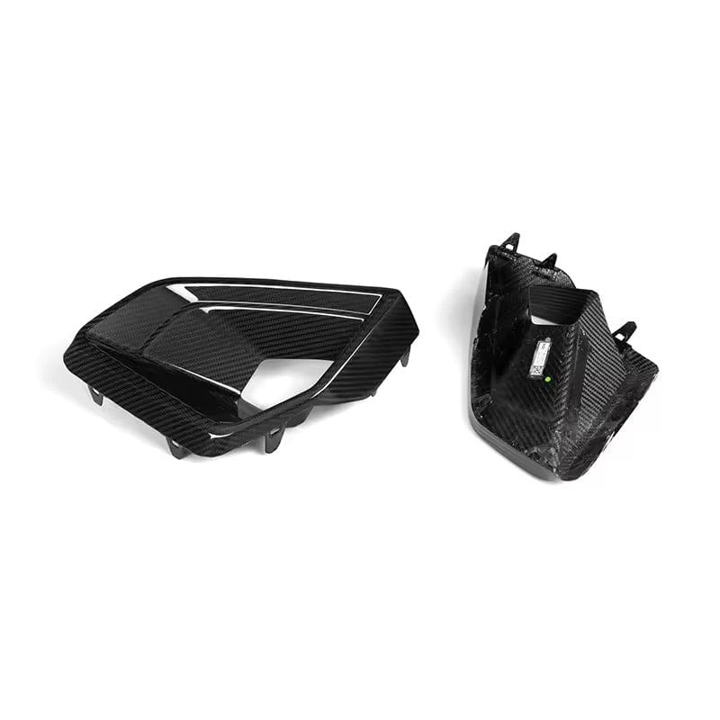 BMW X5 LCI (G05) M Performance Style Carbon Fibre Front Bumper Insert Trims - Twenty Two Tuning Front Canards/Bumper Inserts