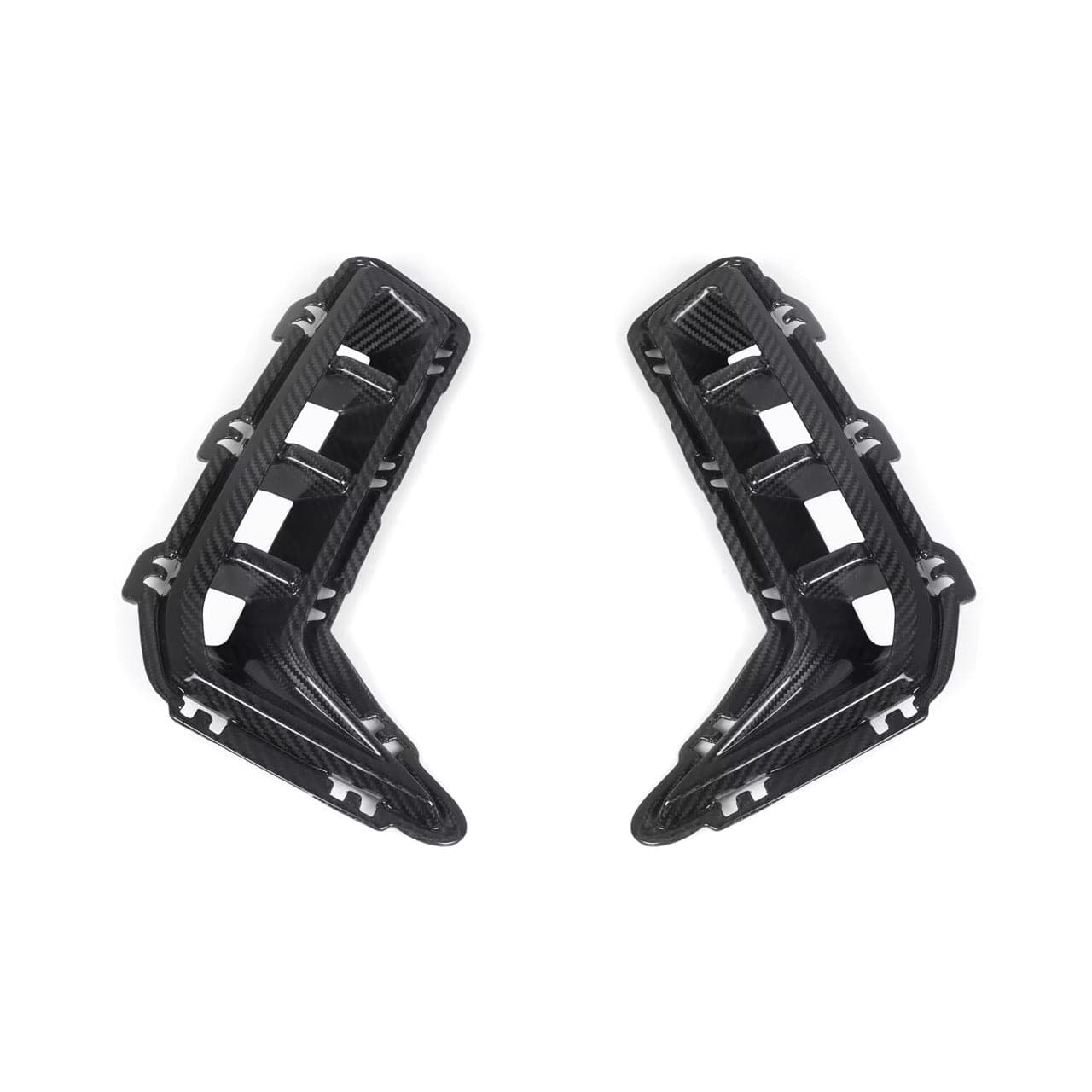 BMW X5 LCI (G05) M Performance Style Carbon Fibre Front Bumper Inserts - Twenty Two Tuning Front Canards/Bumper Inserts