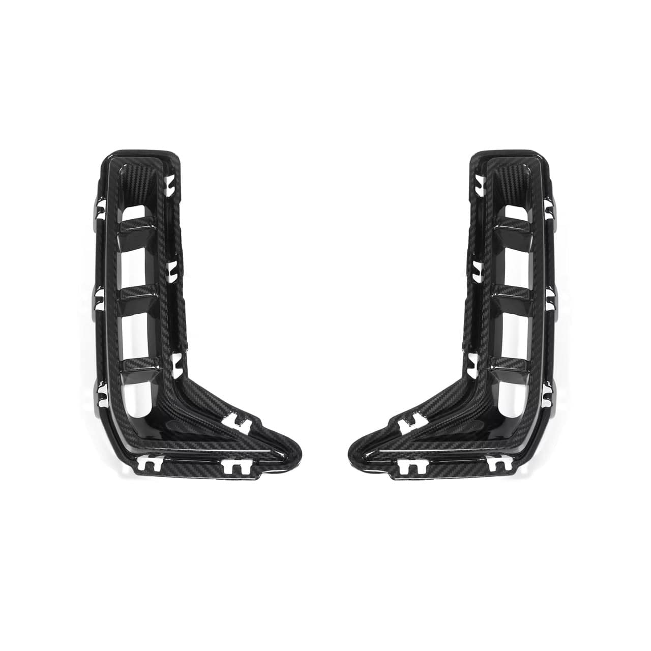 BMW X5 LCI (G05) M Performance Style Carbon Fibre Front Bumper Inserts - Twenty Two Tuning Front Canards/Bumper Inserts