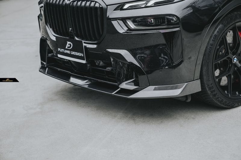 BMW X7 LCI (G07) Future Design Carbon Fibre Front Lip Spoiler - Future Design Front Lip