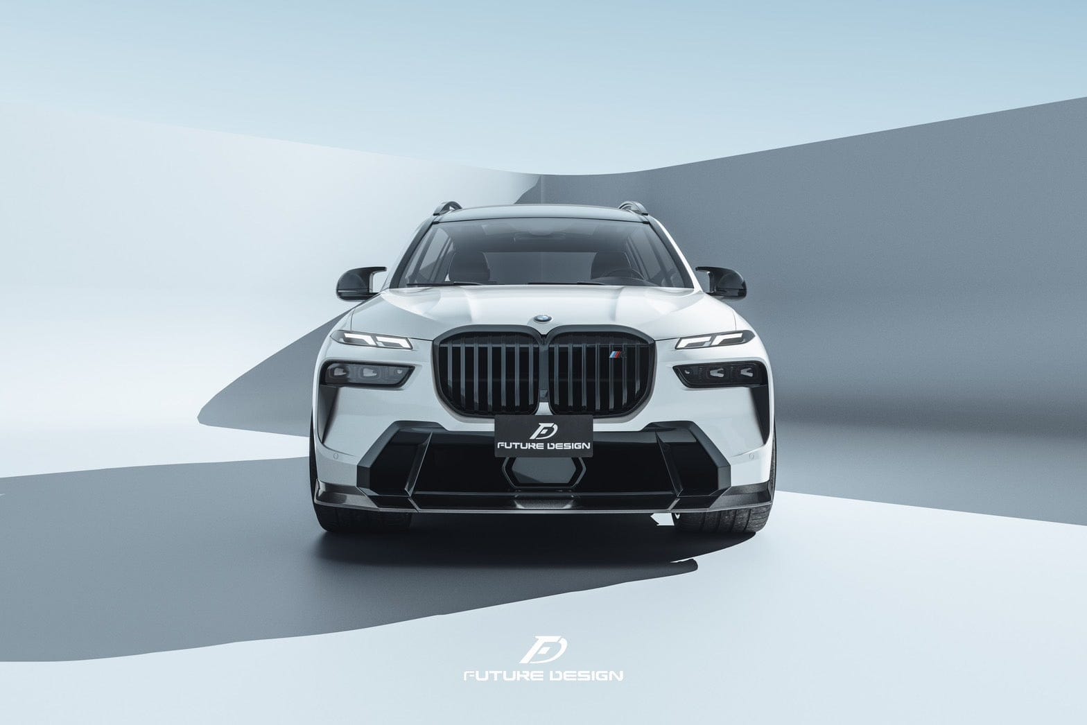 BMW X7 LCI (G07) Future Design Carbon Fibre Front Lip Spoiler - Future Design Front Lip