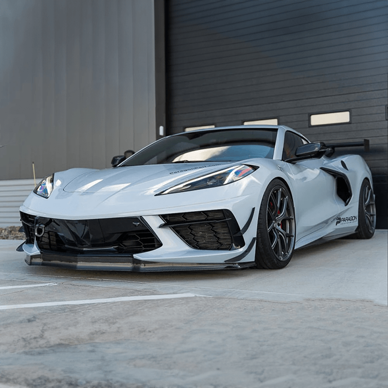 Chevrolet Corvette (C8) Carbon Fibre Front Bumper Canards - Twenty Two Tuning Front Canards/Bumper Inserts