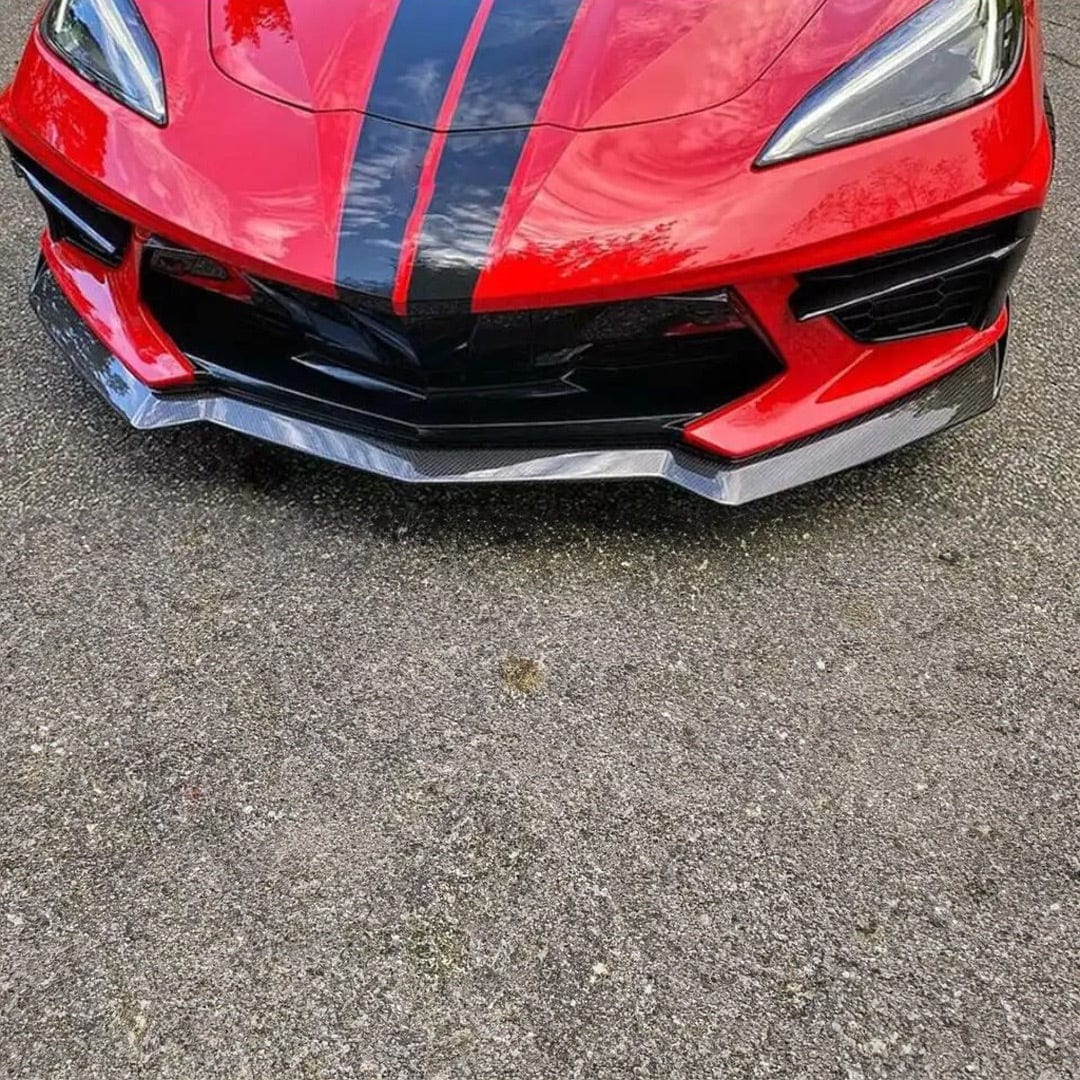 Chevrolet Corvette (C8) Carbon Fibre Front Lip Spoiler - Twenty Two Tuning Front Lip