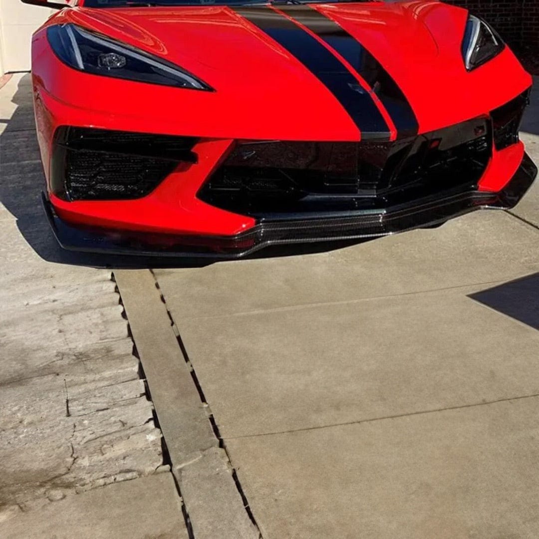 Chevrolet Corvette (C8) Carbon Fibre Front Lip Spoiler - Twenty Two Tuning Front Lip