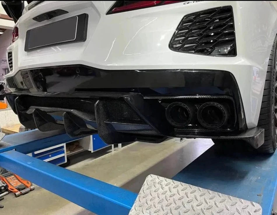 Chevrolet Corvette (C8) Carbon Fibre Rear Bumper Diffuser - Twenty Two Tuning Rear Diffuser
