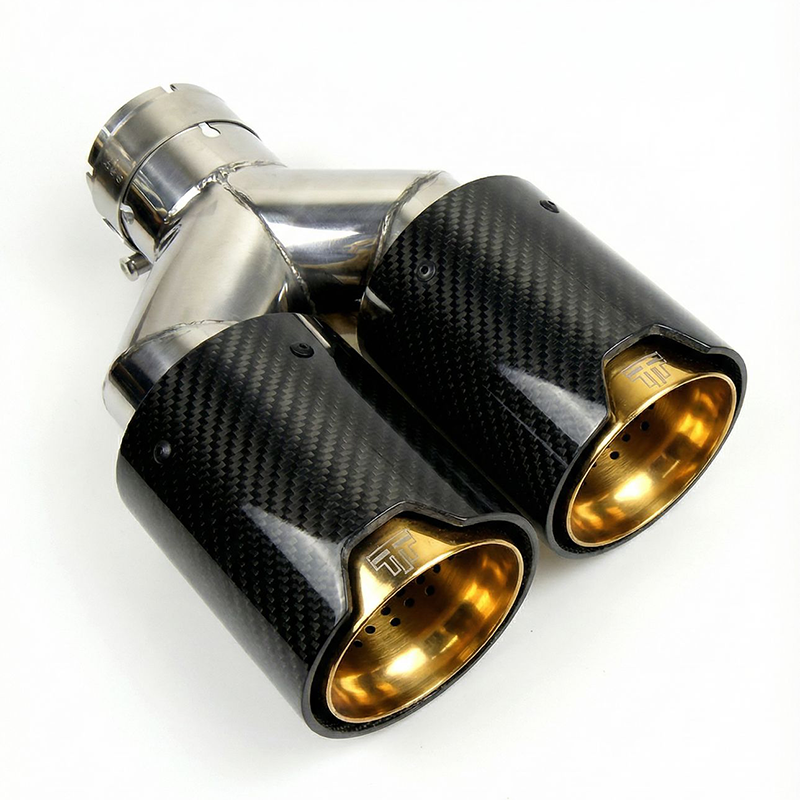Dual TTT OEM Carbon Fibre Exhaust Tips - Compatible with BMW - Twenty Two Tuning Exhaust Tips