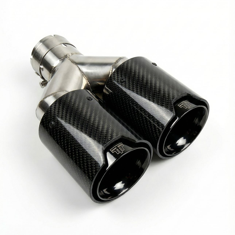 Dual TTT OEM Carbon Fibre Exhaust Tips - Compatible with BMW - Twenty Two Tuning Exhaust Tips