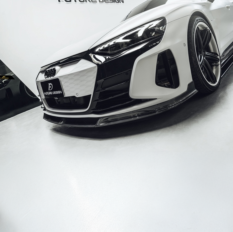 Future Design Carbon Fibre Front Lip Spoiler Compatible With Audi E-Tron GT