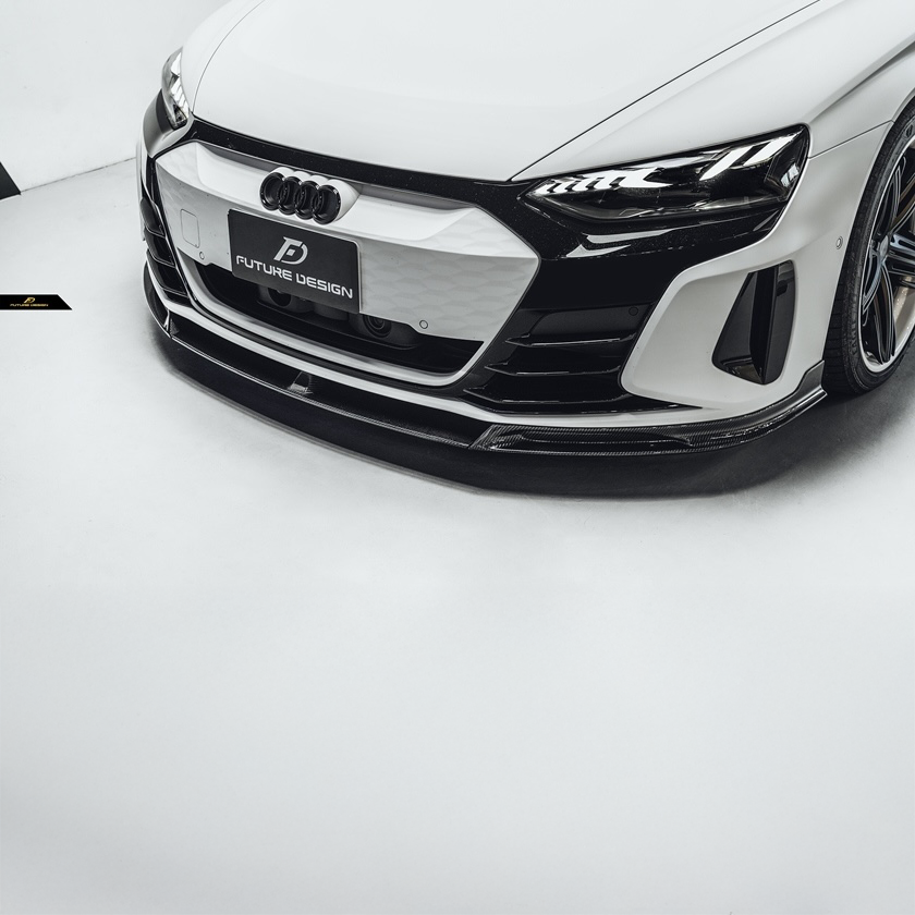 Future Design Carbon Fibre Front Lip Spoiler Compatible With Audi E-Tron GT