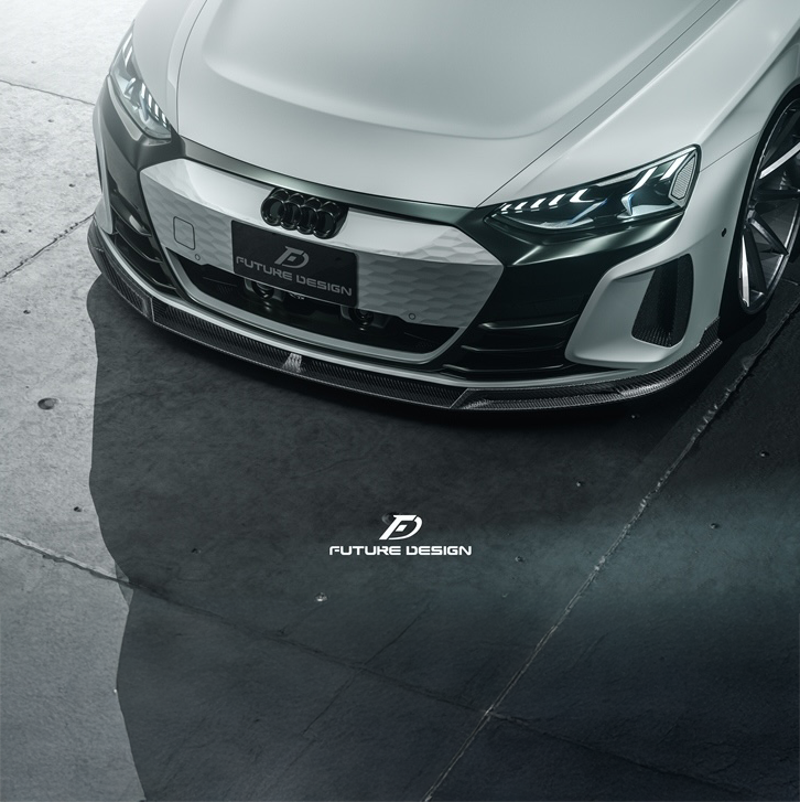 Future Design Carbon Fibre Front Lip Spoiler Compatible With Audi E-Tron GT