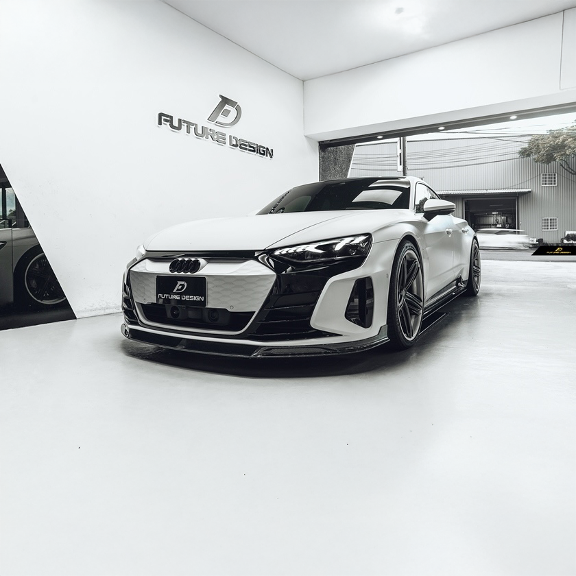 Future Design Carbon Fibre Front Lip Spoiler Compatible With Audi E-Tron GT