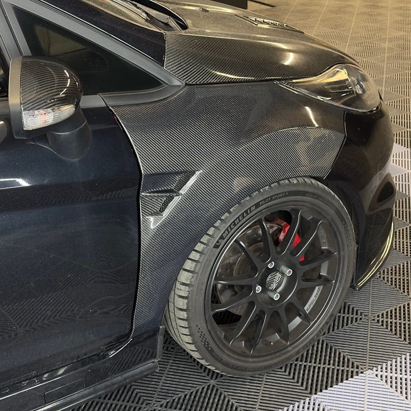 Ford Fiesta (MK7.5) OEM+ Carbon Fiber Front Fender Replacements - Twenty Two Tuning Front Fenders Complete