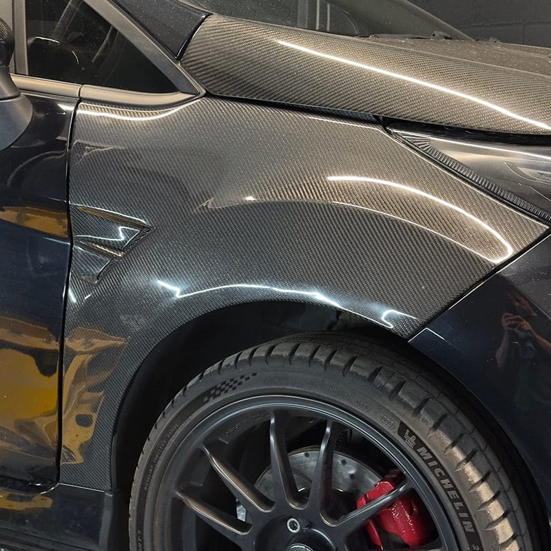Ford Fiesta (MK7.5) OEM+ Carbon Fiber Front Fender Replacements - Twenty Two Tuning Front Fenders Complete