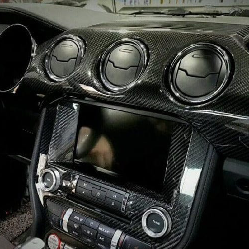 Ford Mustang (6th Gen.) Add-On Carbon Fibre Interior Dashboard Trim - Twenty Two Tuning Interior Parts & Accessories