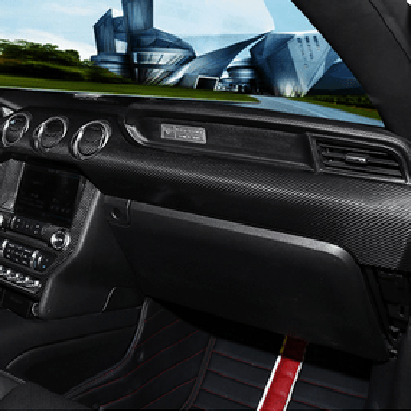 Ford Mustang (6th Gen.) Add-On Carbon Fibre Interior Dashboard Trim - Twenty Two Tuning Interior Parts & Accessories