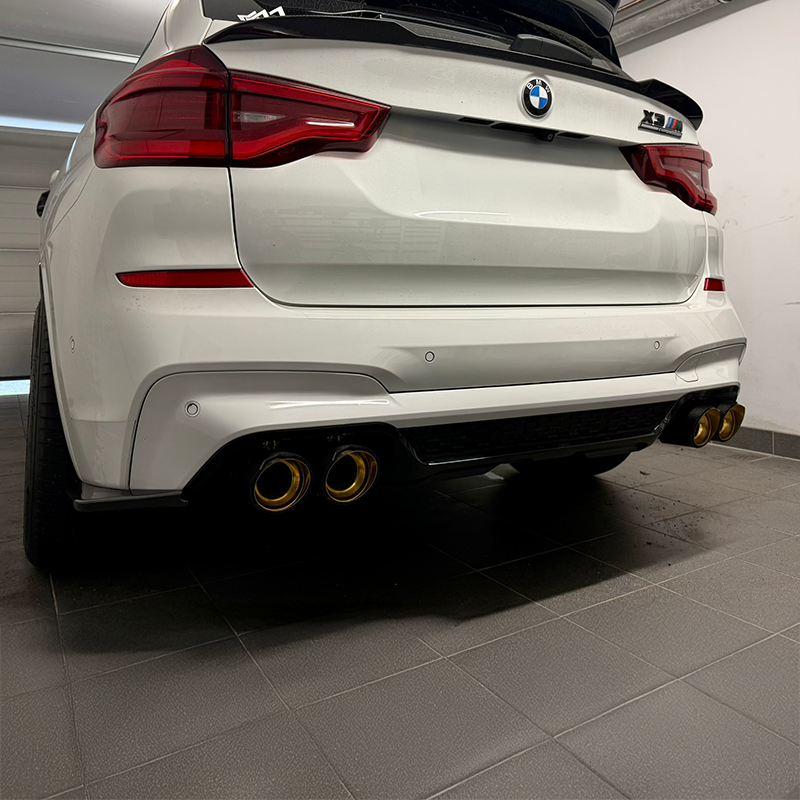 Sorties d'échappement en carbone TTT Slash Cut - Compatibles avec BMW X3M (F97)