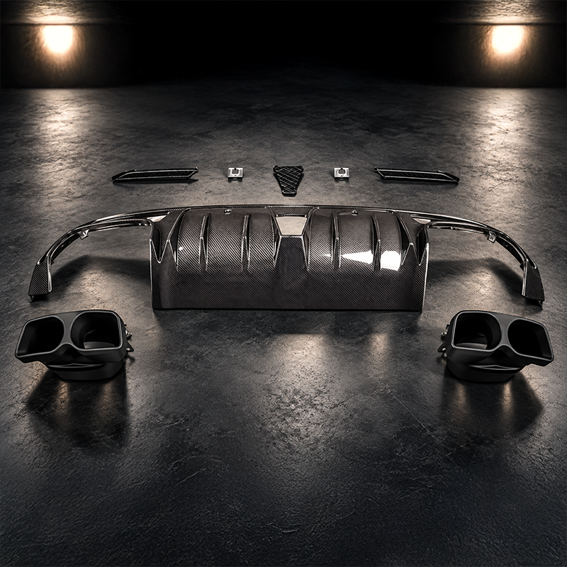 BSV2 Carbon Fiber Rear Diffuser Compatible With Mercedes C63 (W205)