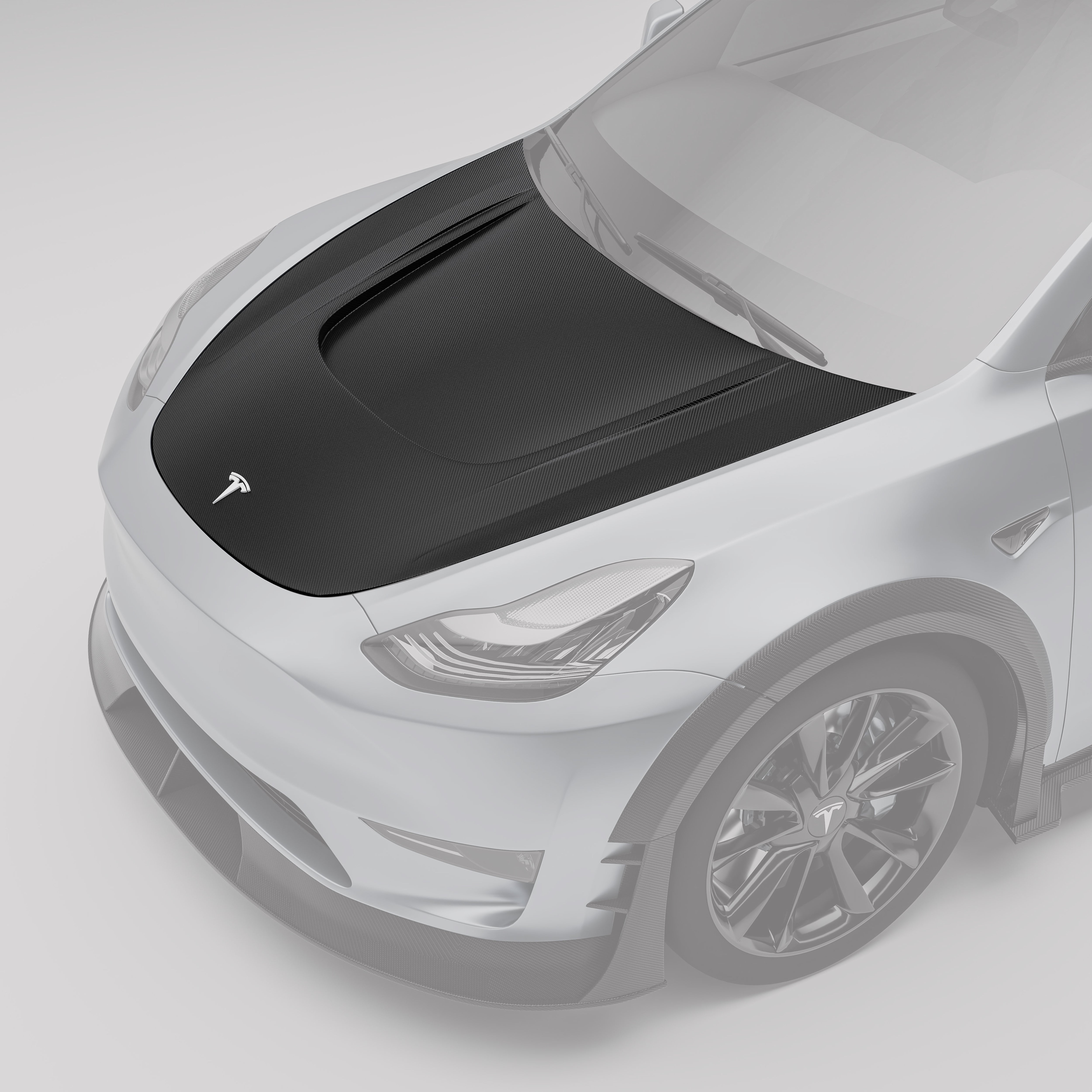 RevoZport Carbon Fiber Hood Compatible With Tesla Model Y 2021-2024