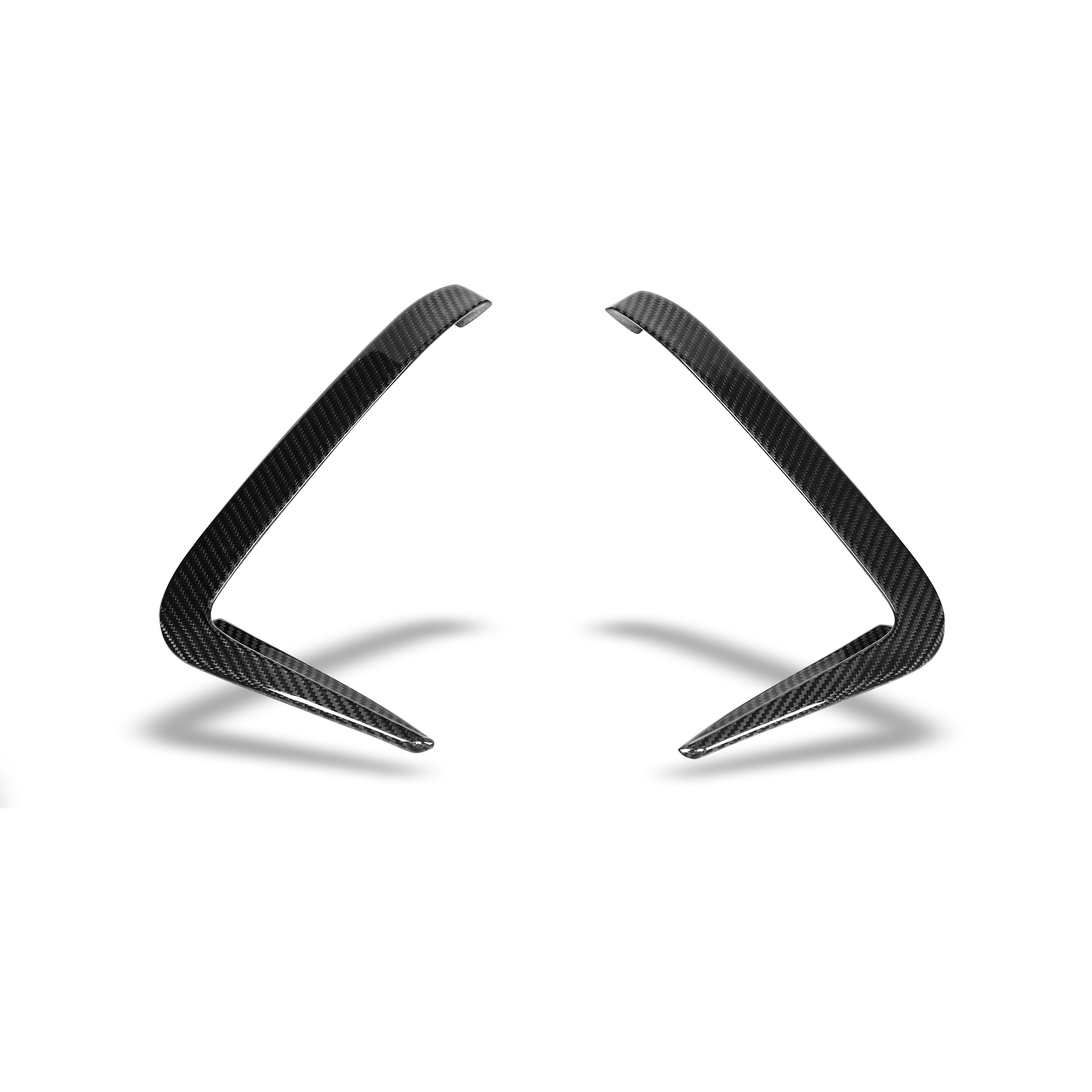 RevoZport Carbon Fiber Rear Bumper Canards Compatible With BMW M8 F93