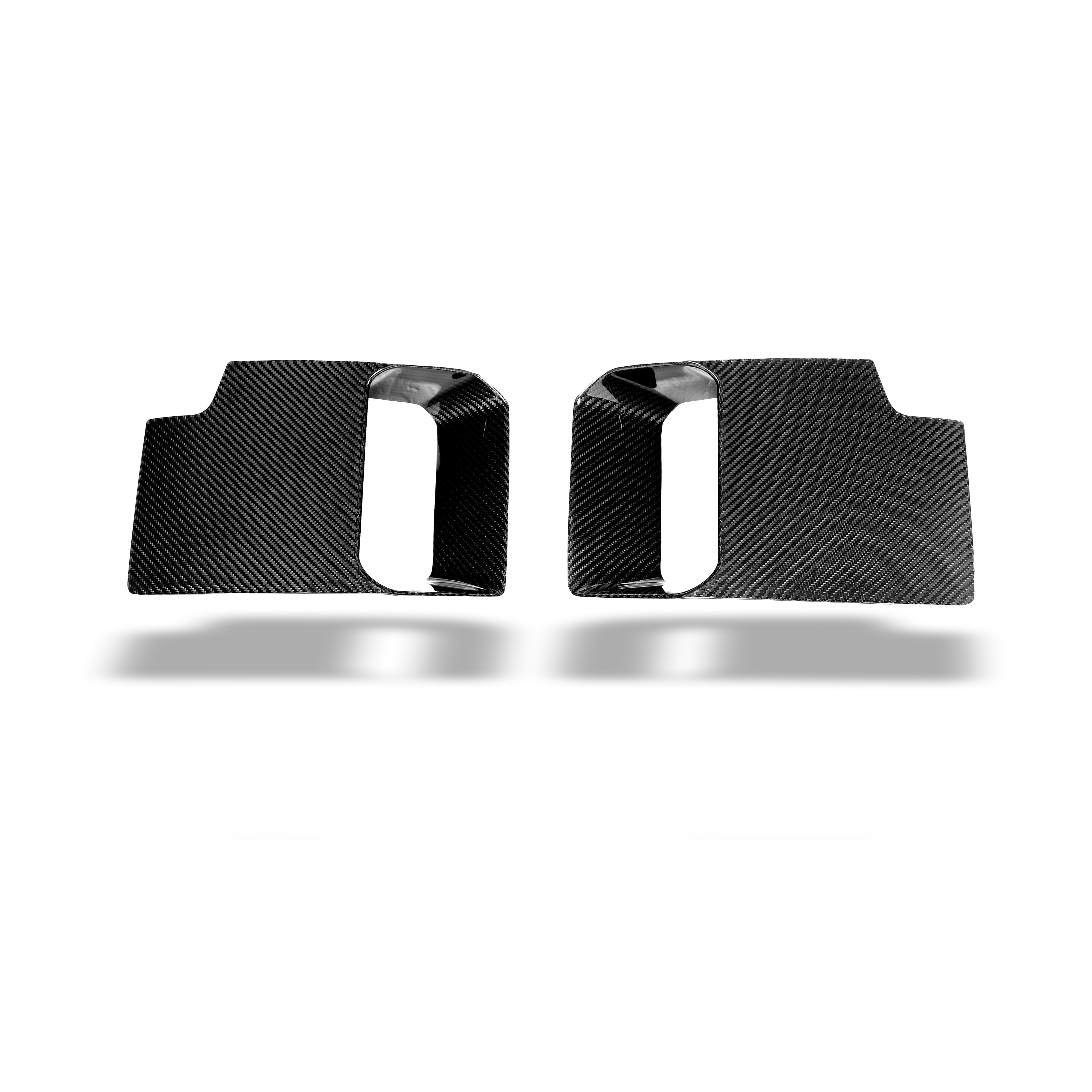 RevoZport Carbon Fiber Aero Front Bumper Block-Off Plates Compatible With BMW M2 G87