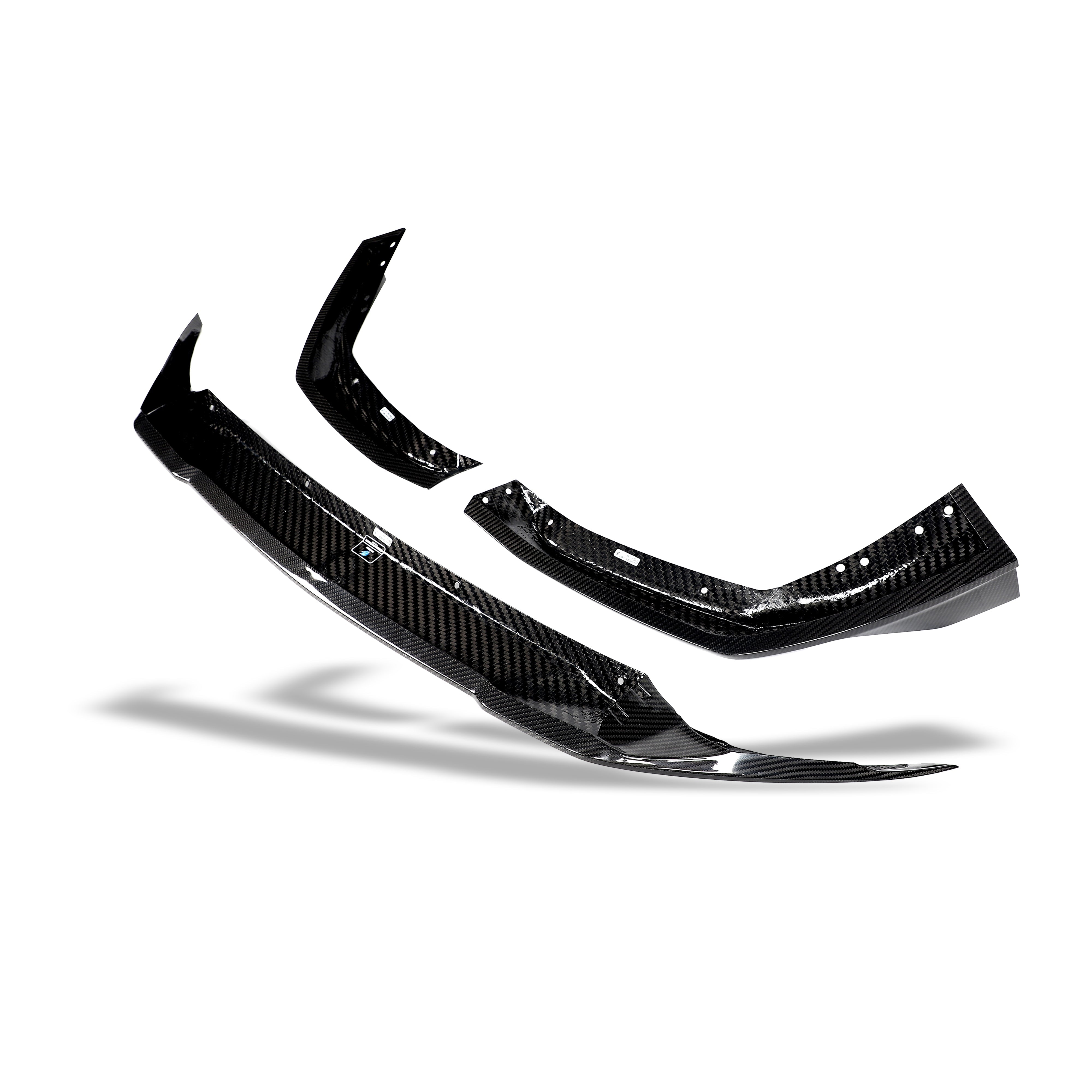 RevoZport Carbon Fiber Front Lip Compatible With BMW X6M F96 PRE LCI