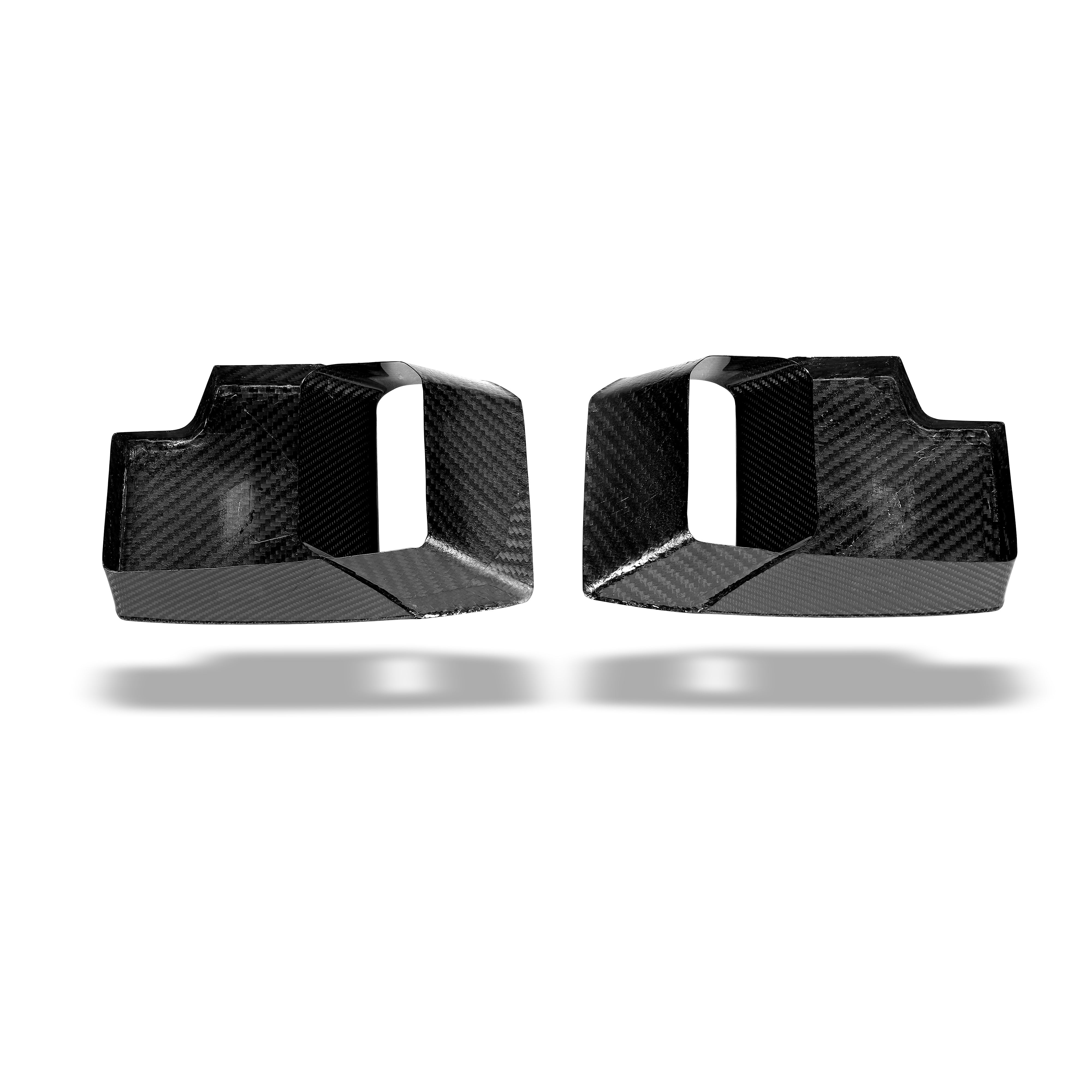 RevoZport Carbon Fiber Aero Front Bumper Block-Off Plates Compatible With BMW M2 G87
