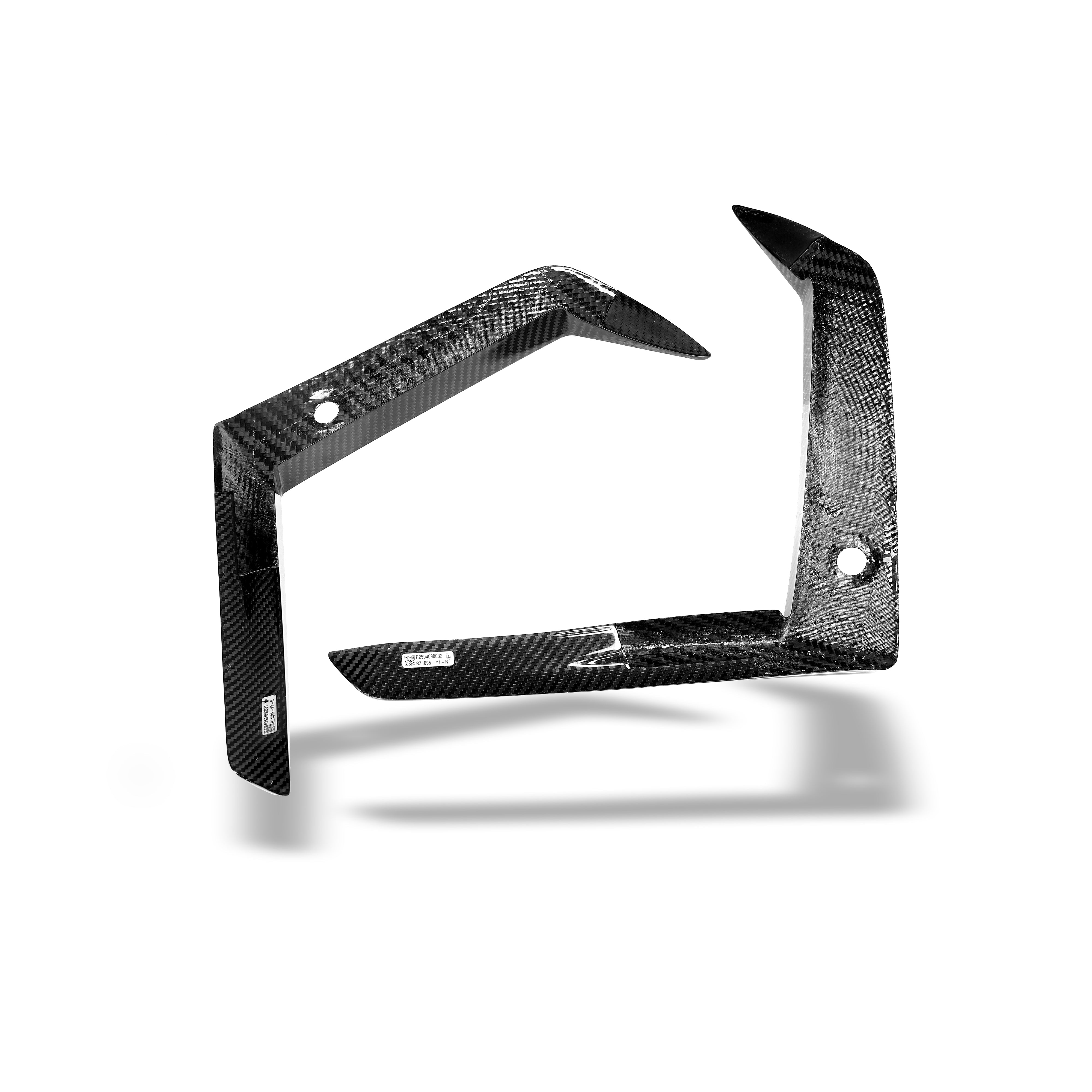 RevoZport Carbon Fiber Front Bumper Canards Compatible With BMW X5M F95 PRE LCI