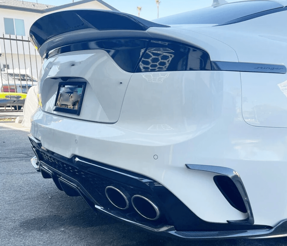 KIA Stinger GT OEM+ Carbon Fibre Rear Bumper Canards - Twenty Two Tuning Rear Canards