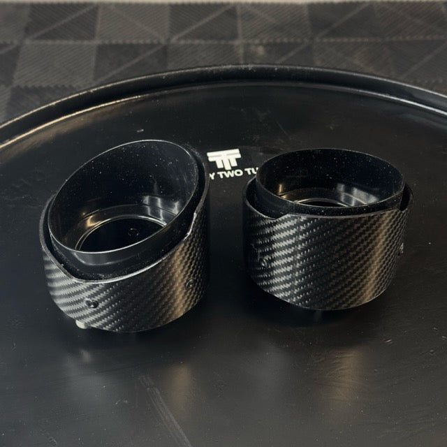 M135I/M140I Akrapovic Style Carbon Fibre Exhaust Tips - Compatible with BMW 1 Series (F20/F21) - Twenty Two Tuning Exhaust Tips