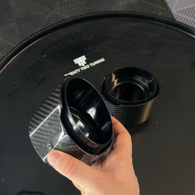M135I/M140I Akrapovic Style Carbon Fibre Exhaust Tips - Compatible with BMW 1 Series (F20/F21) - Twenty Two Tuning Exhaust Tips