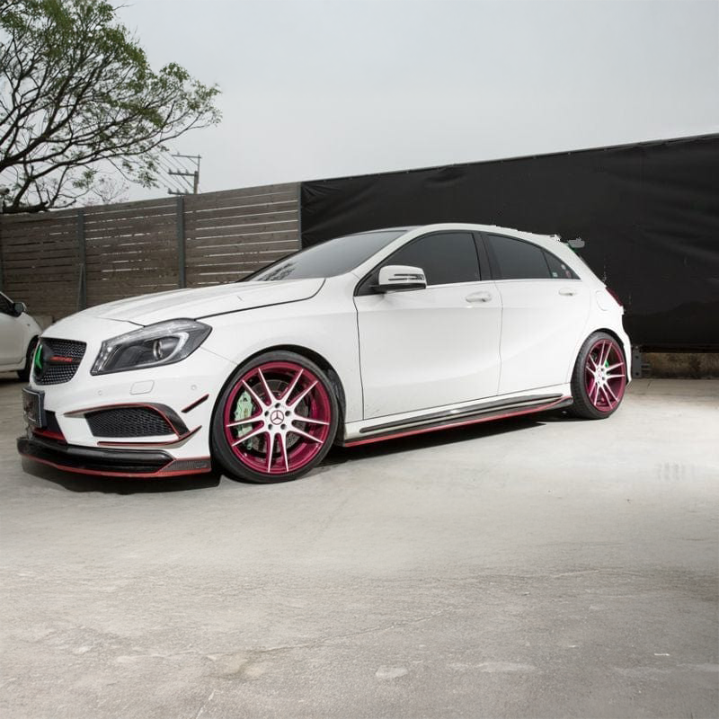 Mercedes Benz A-Class/A45 (W176) REVO Style Carbon Fibre Side Skirt Extensions - Twenty Two Tuning Side Skirts