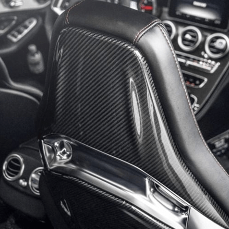 Mercedes Benz A45 (W176) AMG Performance Style Carbon Fibre Seat Back Covers - Twenty Two Tuning Interior Parts & Accessories