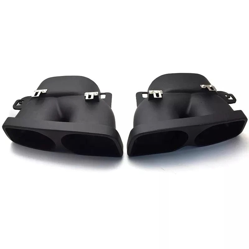 BSV1 Black Steel Exhaust Tips Compatible With Mercedes