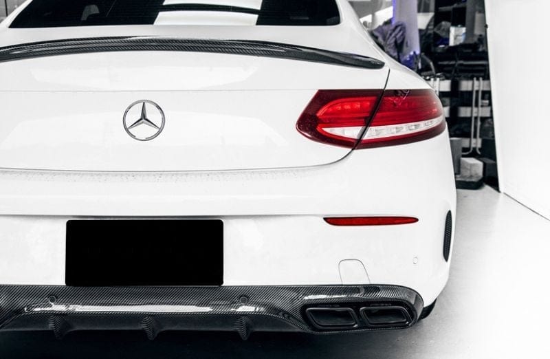 Mercedes Benz C-Class (A205/C205) Future Design Style Carbon Fibre Rear Diffuser - Twenty Two Tuning Rear Diffuser