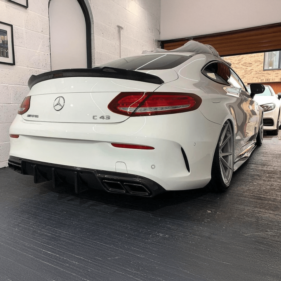 Mercedes Benz C-Class (C205) Future Design Style Carbon Fibre Rear Spoiler - Twenty Two Tuning Rear Spoiler