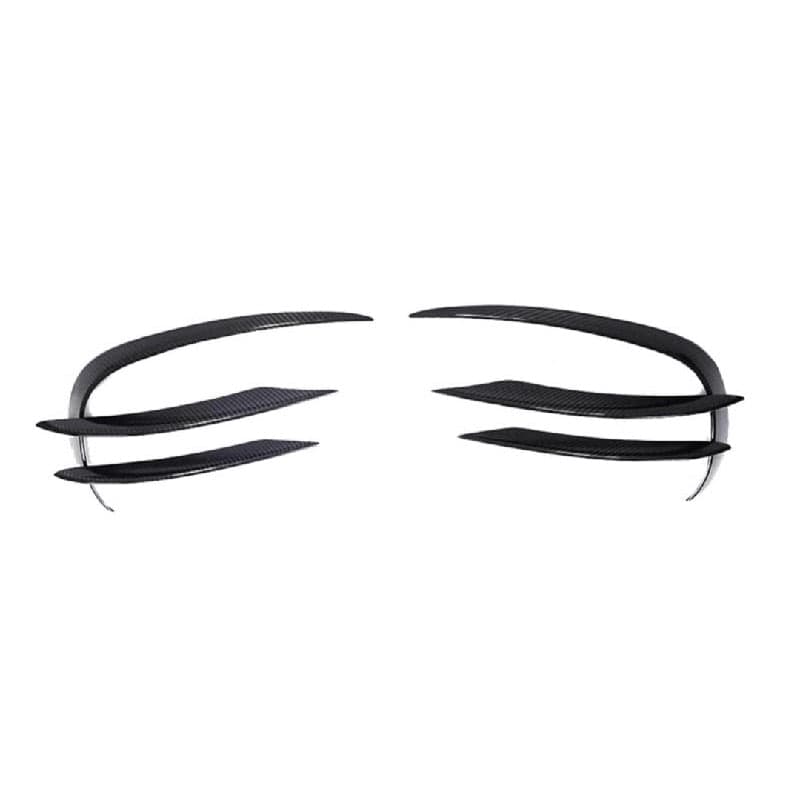 Mercedes Benz C-Class/C43 AMG Style Carbon Fibre Front Trim (W205/C205/S205/A205) - Twenty Two Tuning Front Canards/Bumper Inserts