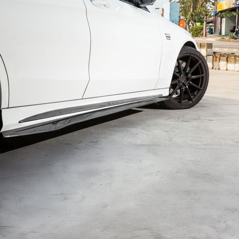 Mercedes Benz C-Class/C43 (C205) Future Design Style Carbon Fibre Side Skirts - Twenty Two Tuning Side Skirts