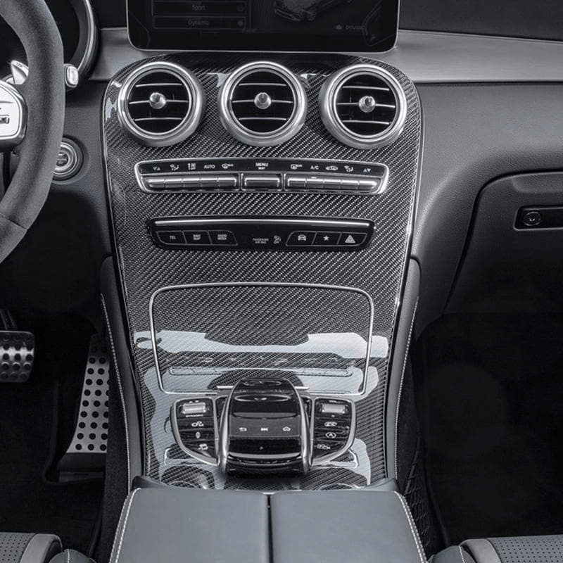 Mercedes Benz C-Class/C43/C63 OEM+ Carbon Fiber Center Console Trim (W205/S205/C205/A205) - Twenty Two Tuning Interior Parts & Accessories