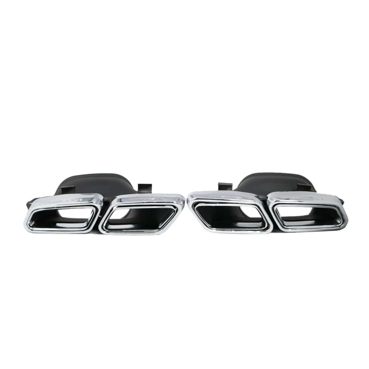Mercedes Benz C-Class/C43 - C63 Style Stainless Steel Exhaust Tips (W205/C205/A205/S205) - Twenty Two Tuning Exhaust Tips