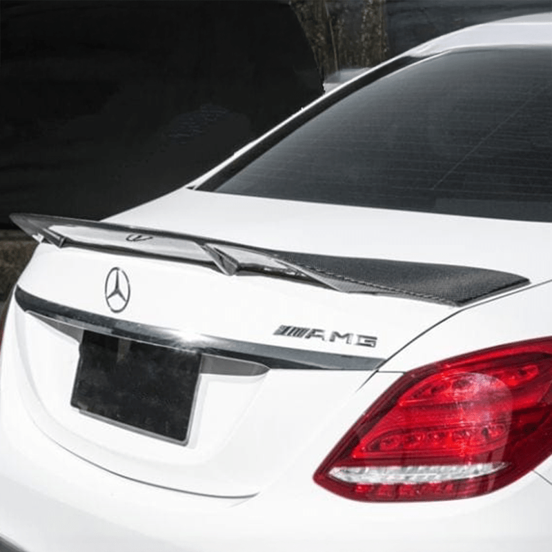 WheelX Carbon Fiber Look Rear Trunk Spoiler – For Mercedes W205 C-Class Sedan (2015-2021)