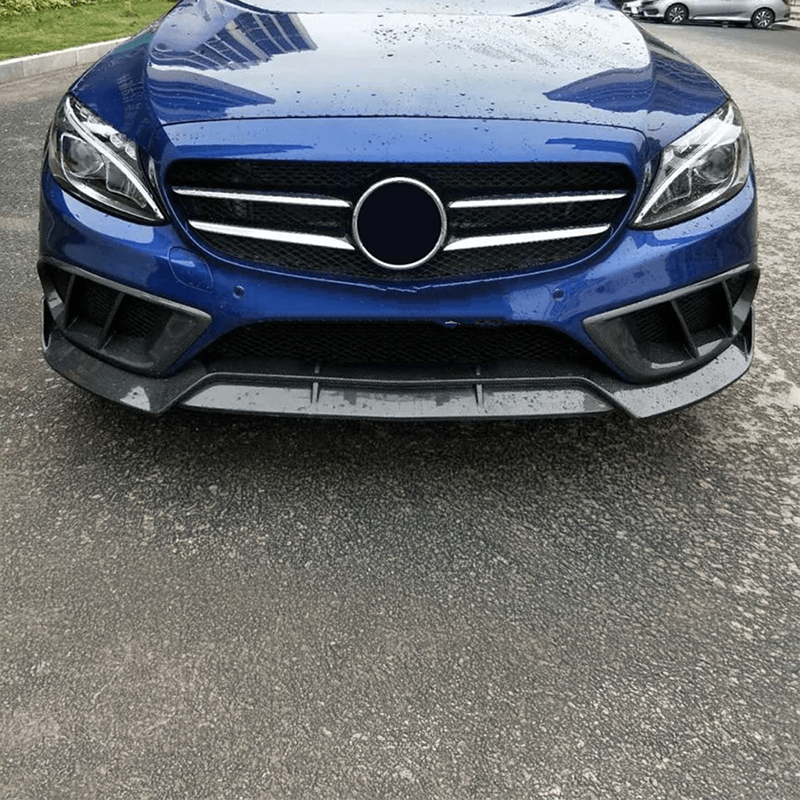 Mercedes Benz C-Class/C43 (W205/C205/A205) Carbon Fibre Front Fog Air Vent Trim - Twenty Two Tuning Front Canards/Bumper Inserts