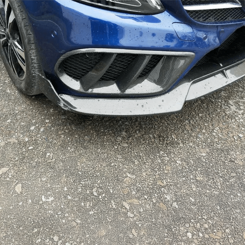 Mercedes Benz C-Class/C43 (W205/C205/A205) Carbon Fibre Front Fog Air Vent Trim - Twenty Two Tuning Front Canards/Bumper Inserts