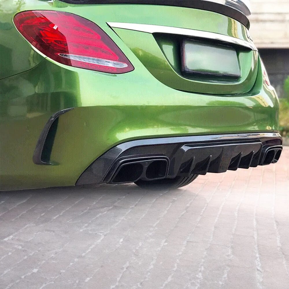 Mercedes Benz C-Class/C43 (W205/S205) BRABUS Style Carbon Fibre Rear Diffuser - Twenty Two Tuning Rear Diffuser
