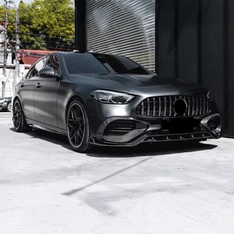 Mercedes Benz C-Class/C43 (W206/S206) BRABUS Style Carbon Fibre Front Vent Trims - Twenty Two Tuning Front Canards/Bumper Inserts