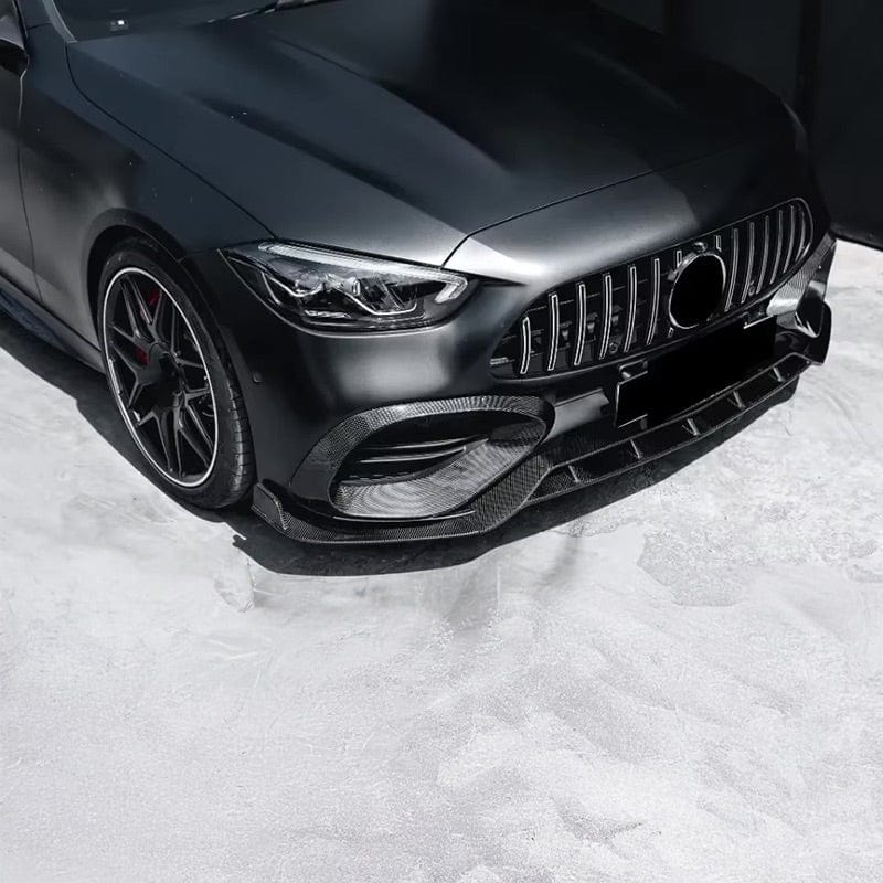 Mercedes Benz C-Class/C43 (W206/S206) BRABUS Style Carbon Fibre Front Vent Trims - Twenty Two Tuning Front Canards/Bumper Inserts