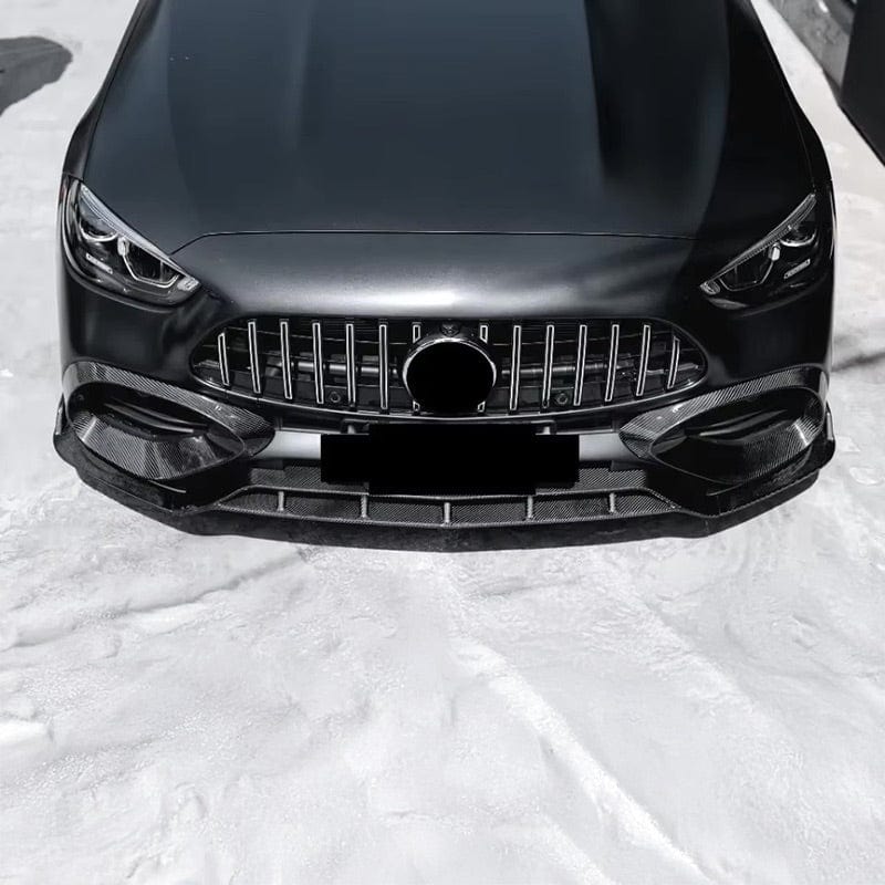 Mercedes Benz C-Class/C43 (W206/S206) BRABUS Style Carbon Fibre Front Vent Trims - Twenty Two Tuning Front Canards/Bumper Inserts