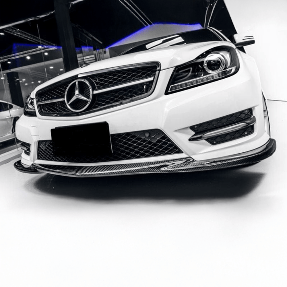 Mercedes Benz C-Class (W204/C204) Facelift GODHAND Style Carbon Fibre Front Lip - Twenty Two Tuning Front Lip