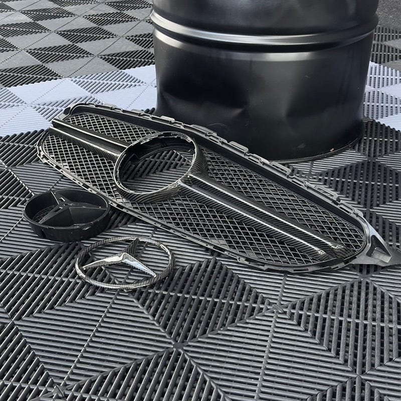 Mercedes Benz C-Class (W205/S205) C63 Style Carbon fibre Front Grille - Twenty Two Tuning Front Grille