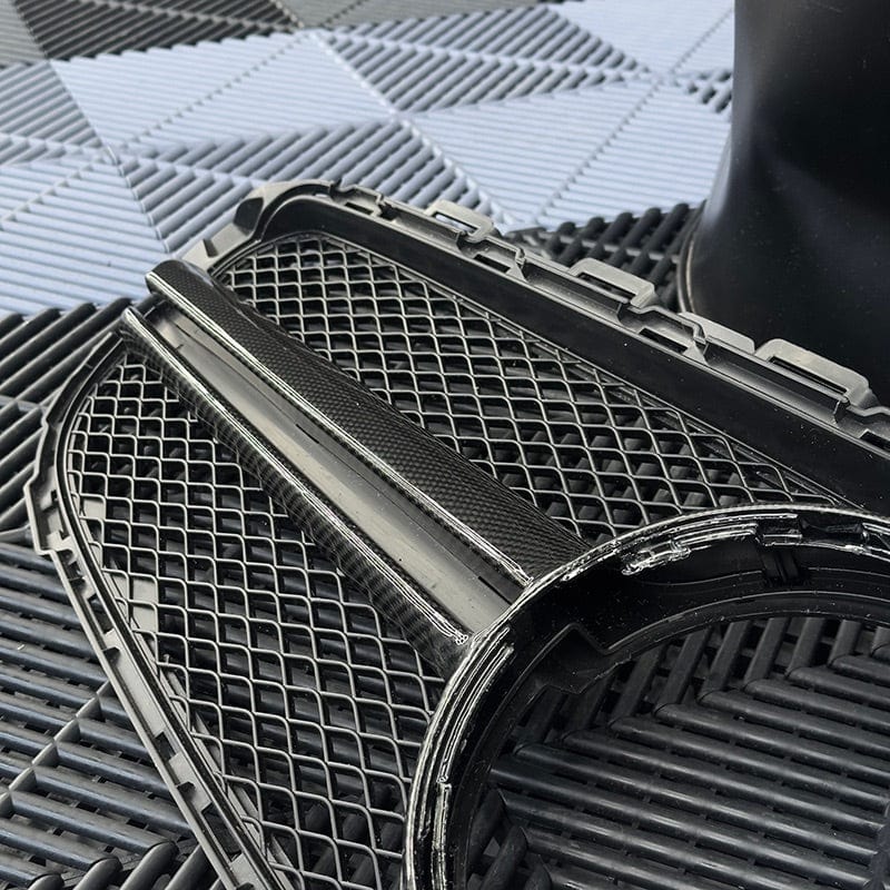 Mercedes Benz C-Class (W205/S205) C63 Style Carbon fibre Front Grille - Twenty Two Tuning Front Grille